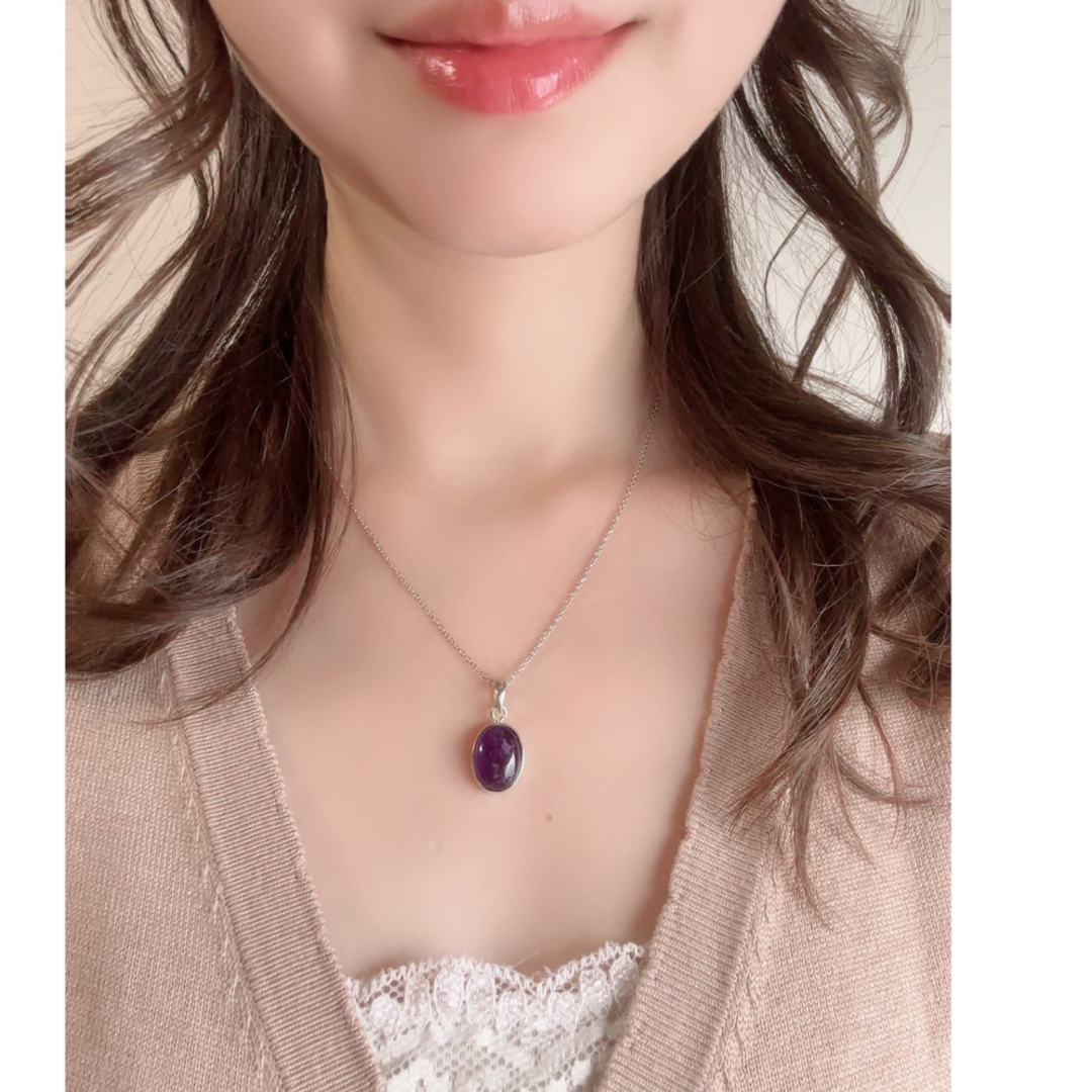 天然 アメジスト ネックレス カボション 大粒 宝石 ジュエリー 天然 アメジスト ネックレス カボション 大粒 宝石 ジュエリー