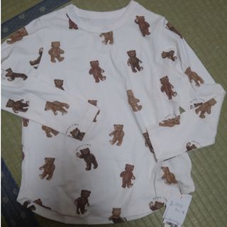 ジェラートピケ(gelato pique)の《新品タグ付き》ジェラートピケキッズ長袖Tシャツトップス🐻M(Tシャツ/カットソー)