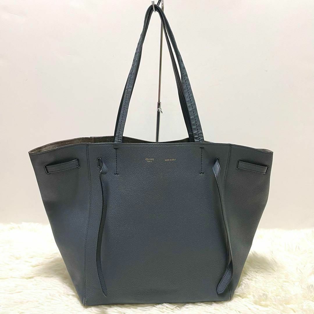 【CELINE】トートバッグ カバファントム スモール グレー A4収納 旧ロゴ