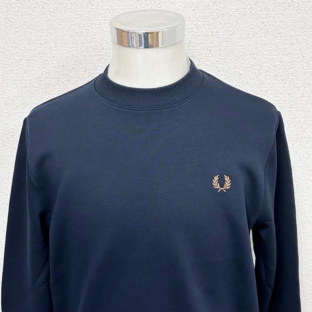 新品 FRED PERRY フレッドペリー メンズ スウェット ネイビーＬサイズ