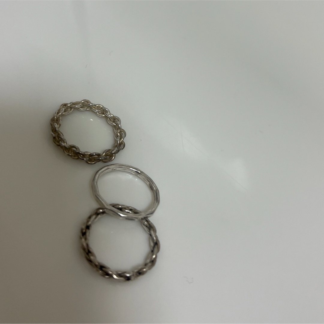 シルバーリング3個セット レディースのアクセサリー(リング(指輪))の商品写真