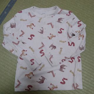 《訳アリのためお安く》ジェラートピケキッズ長袖Tシャツ　ピンク(Tシャツ/カットソー)