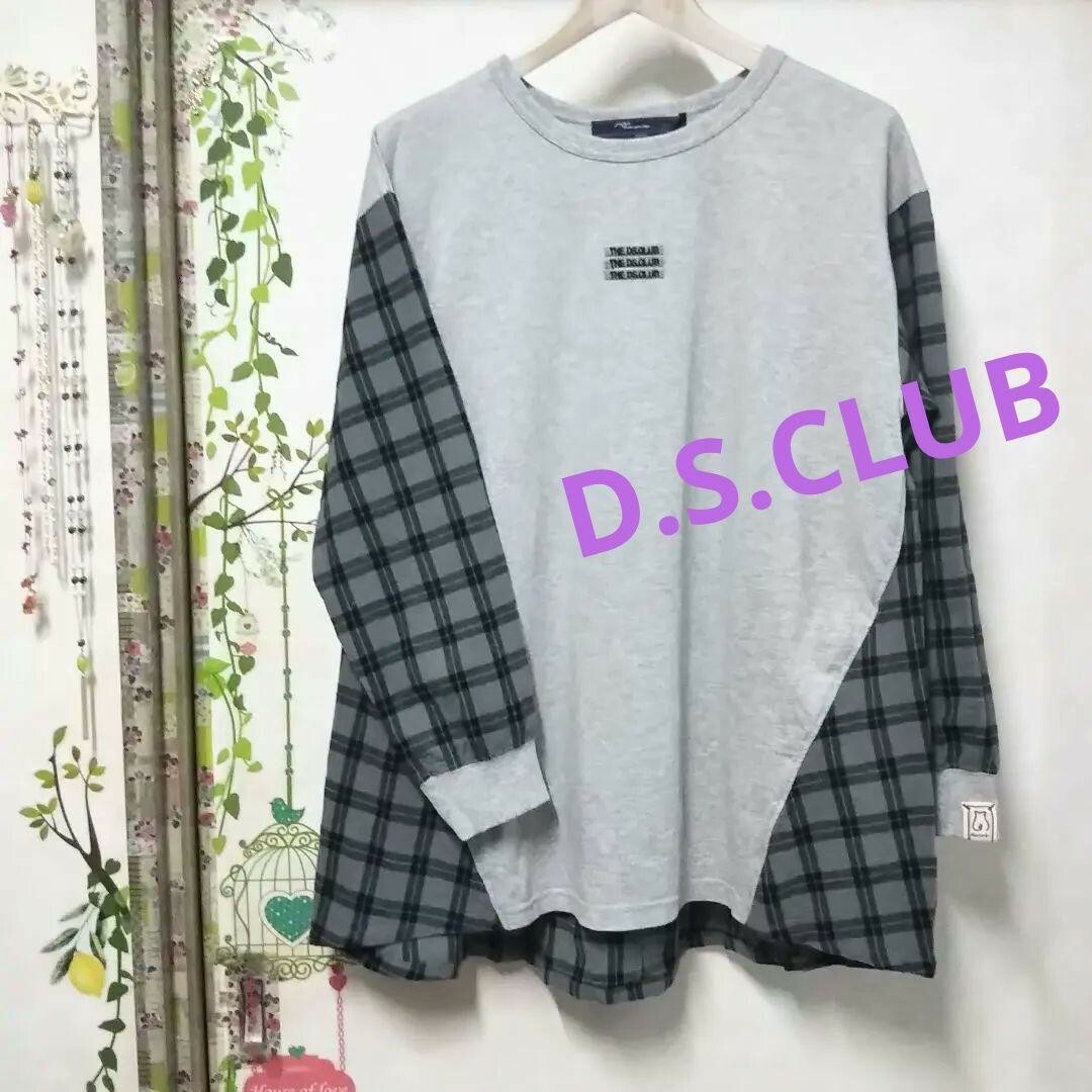 drug store's(ドラッグストアーズ)のimeme様  D.S.CLUB ドッキング 長袖Tシャツチュニック レディースのトップス(チュニック)の商品写真