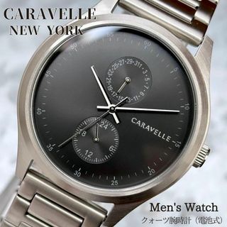 ブローバ(Bulova)の腕時計 メンズ CARAVELLE キャラベル  クォーツ 黒クロノグラフ 高級(腕時計(アナログ))