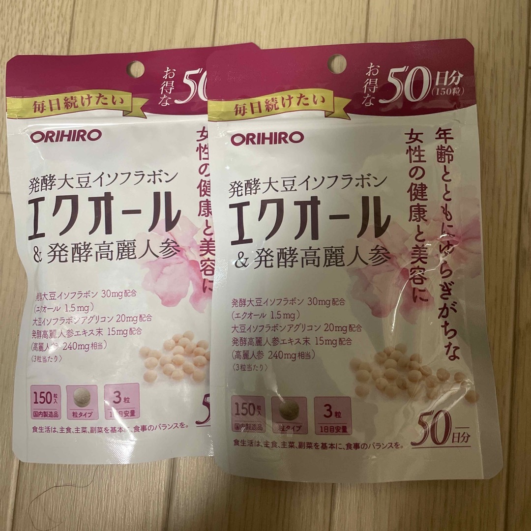 ORIHIRO(オリヒロ)のオリヒロ エクオール＆発酵高麗人参(150粒入)x2 食品/飲料/酒の健康食品(その他)の商品写真