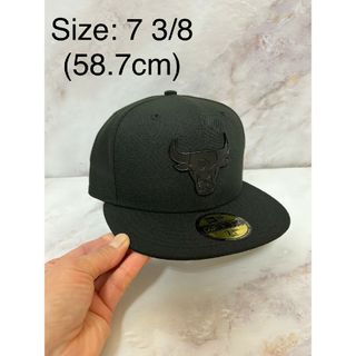 ニューエラー(NEW ERA)のNewera 59fifty シカゴブルズ ブラックメタルロゴ キャップ(キャップ)