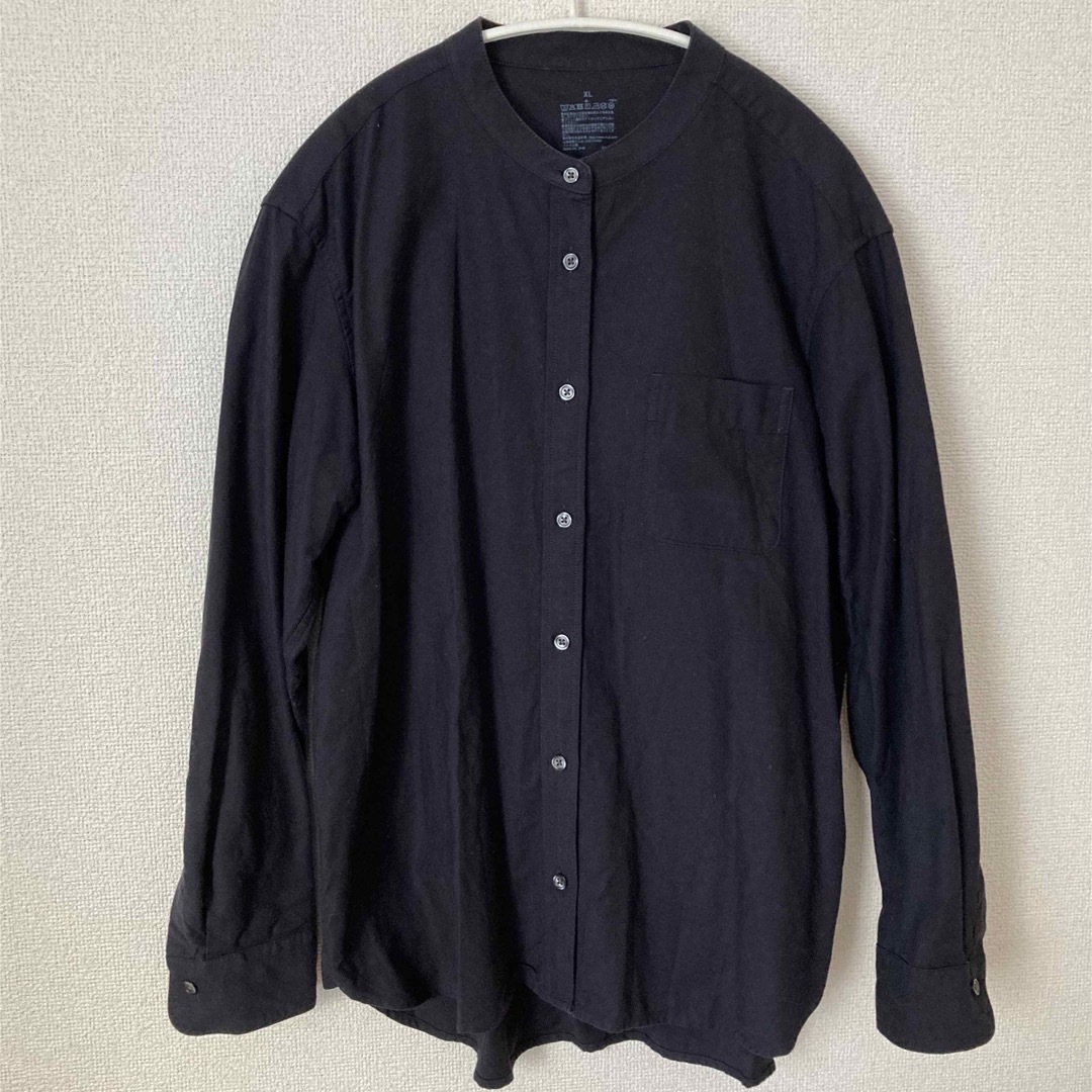 MUJI (無印良品)(ムジルシリョウヒン)の無印良品　ノーカラーシャツ　XL レディースのトップス(シャツ/ブラウス(長袖/七分))の商品写真