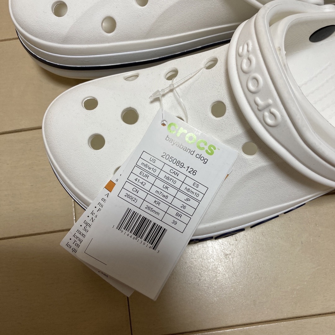 crocs(クロックス)の新品 26㎝ クロックス バヤバンド クロッグ ホワイト メンズの靴/シューズ(サンダル)の商品写真