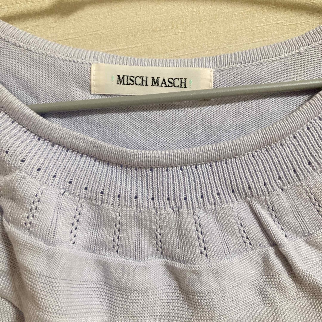 MISCH MASCH(ミッシュマッシュ)のミッシュマッシュ　くすみブルー　ニット　M レディースのトップス(ニット/セーター)の商品写真