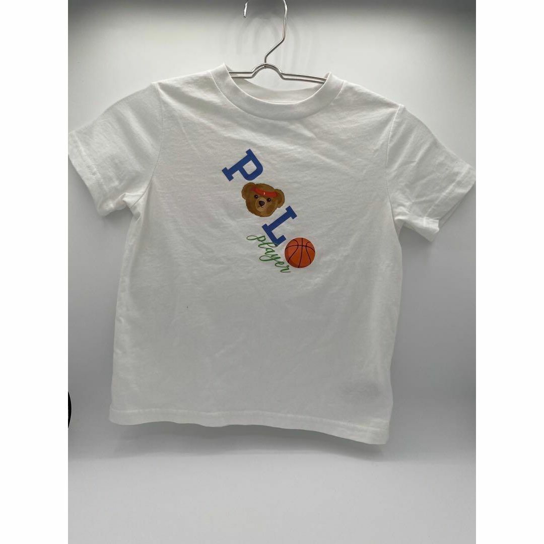 POLO Tシャツ　90サイズ　白/ロゴ入り/ベアー/バスケットボールキッズ服男の子用(90cm~)