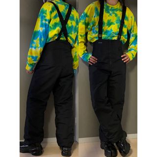 ビンテージ 90s USA コロンビア 黒 ナイロン 極暖 パンツ 希少 美品