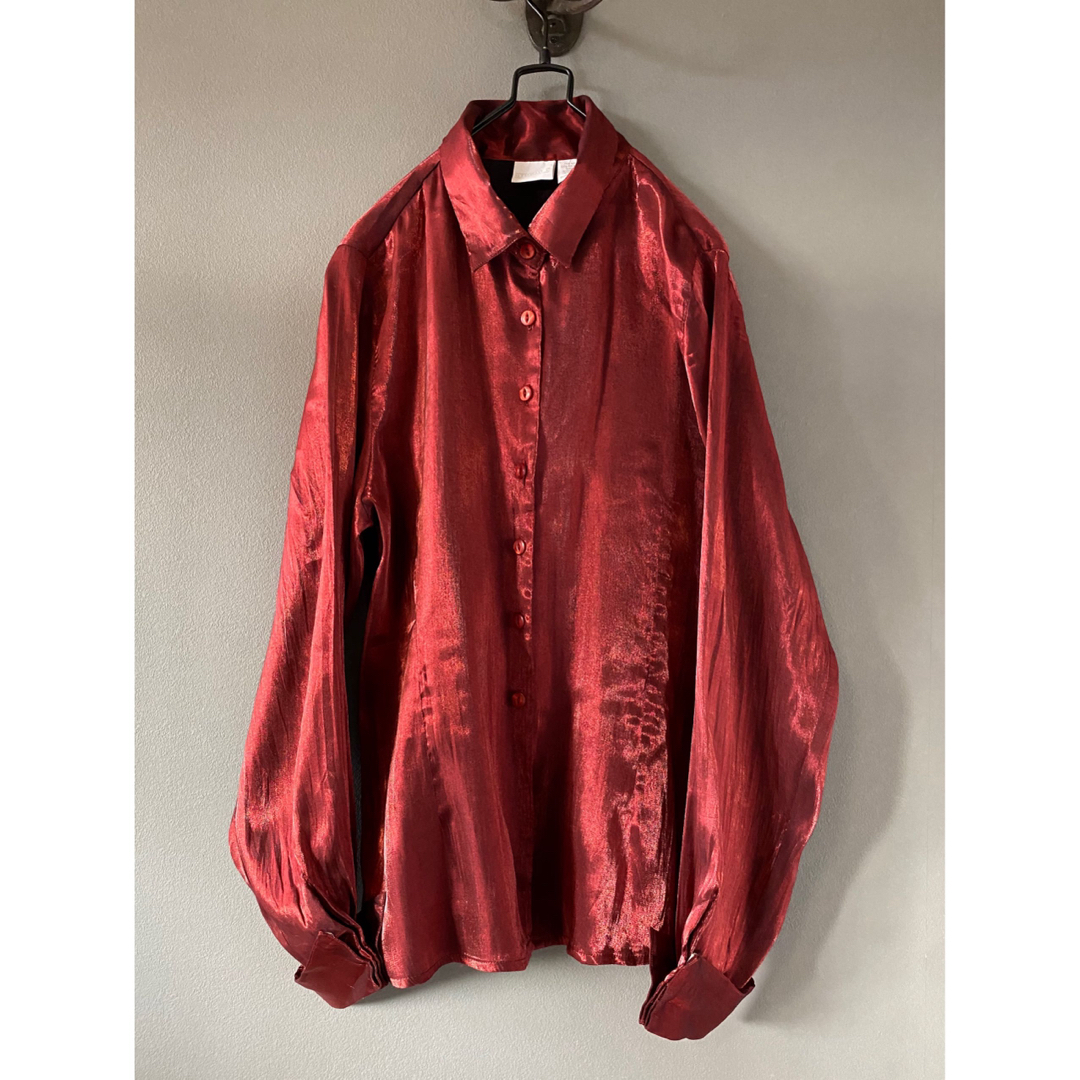 古着 ビンテージ 90s 光沢 ギラギラ 玉蟲 タマムシ 長袖シャツ 古着 ビンテージ 90s 光沢 ギラギラ 玉蟲 タマムシ 長袖シャツ