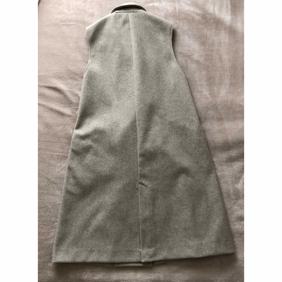 ZARA ダブルブレストソフトベスト ベージュ M コート ジレ ロングベスト ZARA ダブルブレストソフトベスト ベージュ M コート ジレ ロングベスト