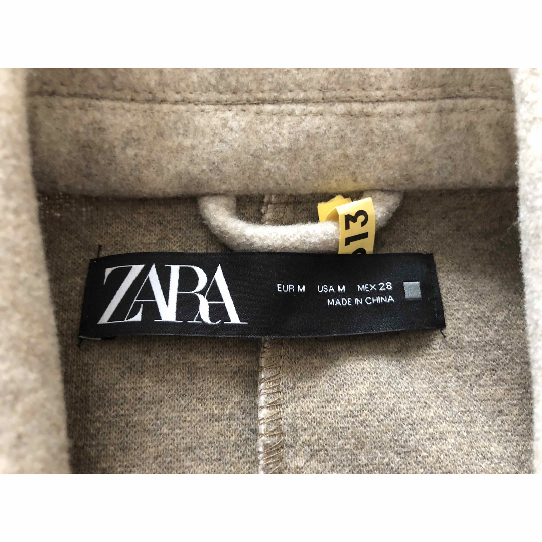 ZARA(ザラ)のZARA ダブルブレストソフトベスト ベージュ M コート ジレ ロングベスト レディースのトップス(ベスト/ジレ)の商品写真