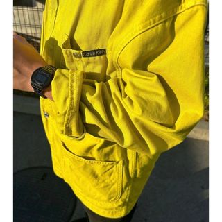 カルバンクライン(Calvin Klein)のCalvin Klein Denim Coverall Jacket Lime(カバーオール)