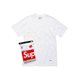 シュプリーム(Supreme)のsupreme hanes tshirt 白 M  Tシャツ 2枚セット(Tシャツ/カットソー(半袖/袖なし))