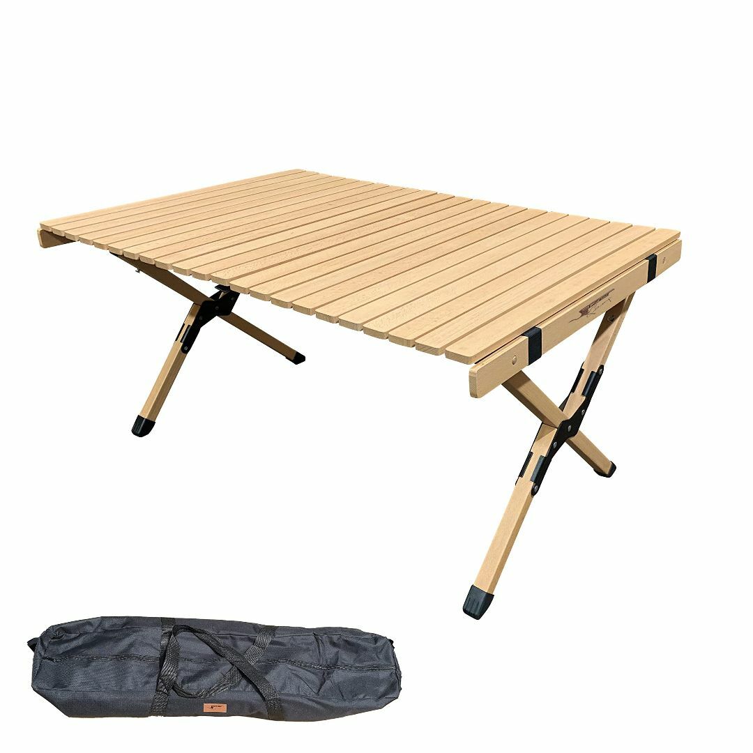 Eizer Camp】 アウトドア ローテーブル 木製テーブル 折りたたみ式 