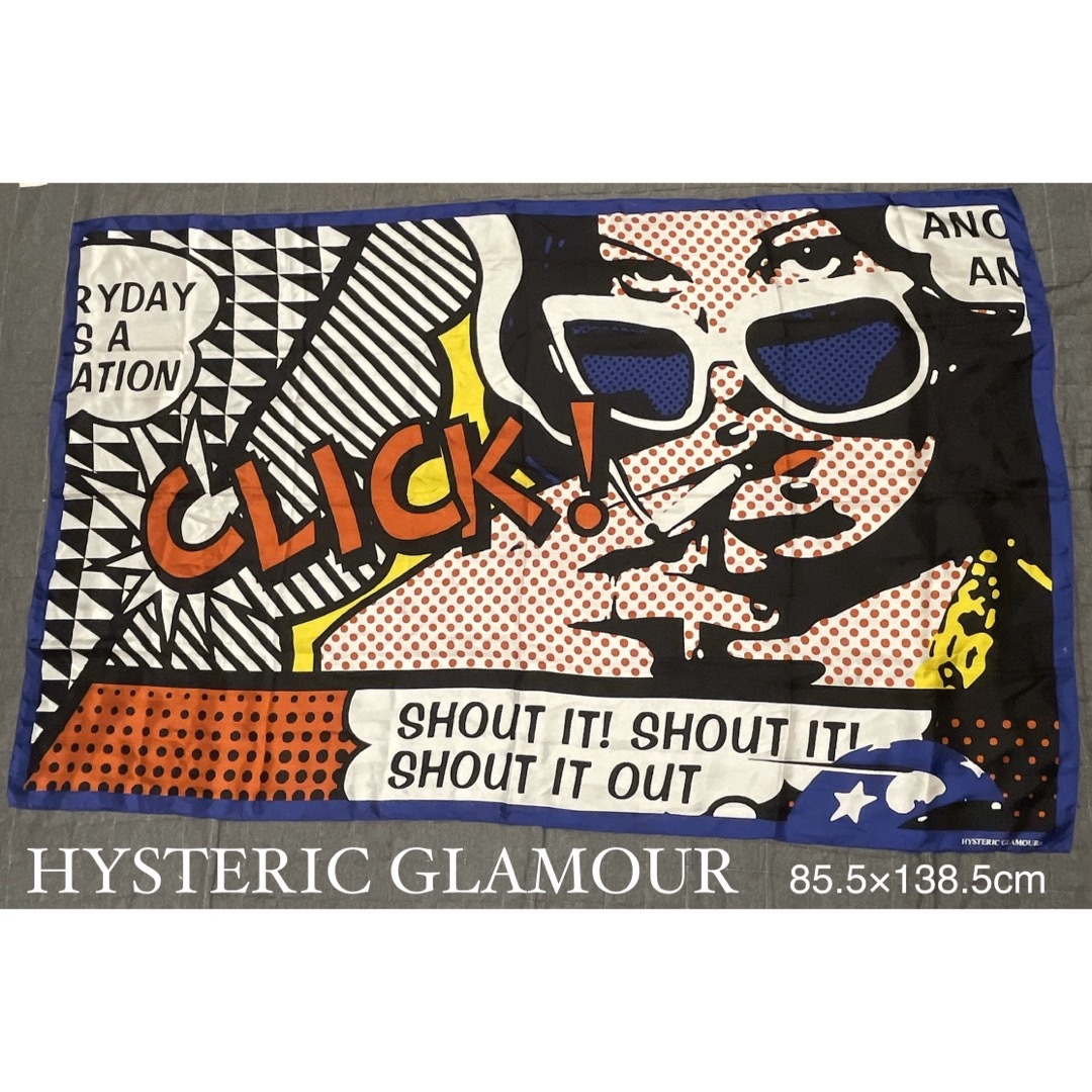 HYSTERIC GLAMOUR(ヒステリックグラマー)のHYSTERIC GLAMOUR ヒステリックグラマー 大判 マルチカバー レア レディースのファッション小物(バンダナ/スカーフ)の商品写真