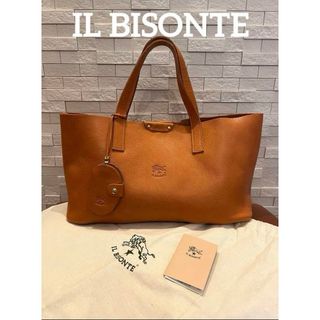 イルビゾンテ(IL BISONTE)の★イルビゾンテ IL BISONTE トートバッグ 革 ミラーチャーム付　未使用(トートバッグ)