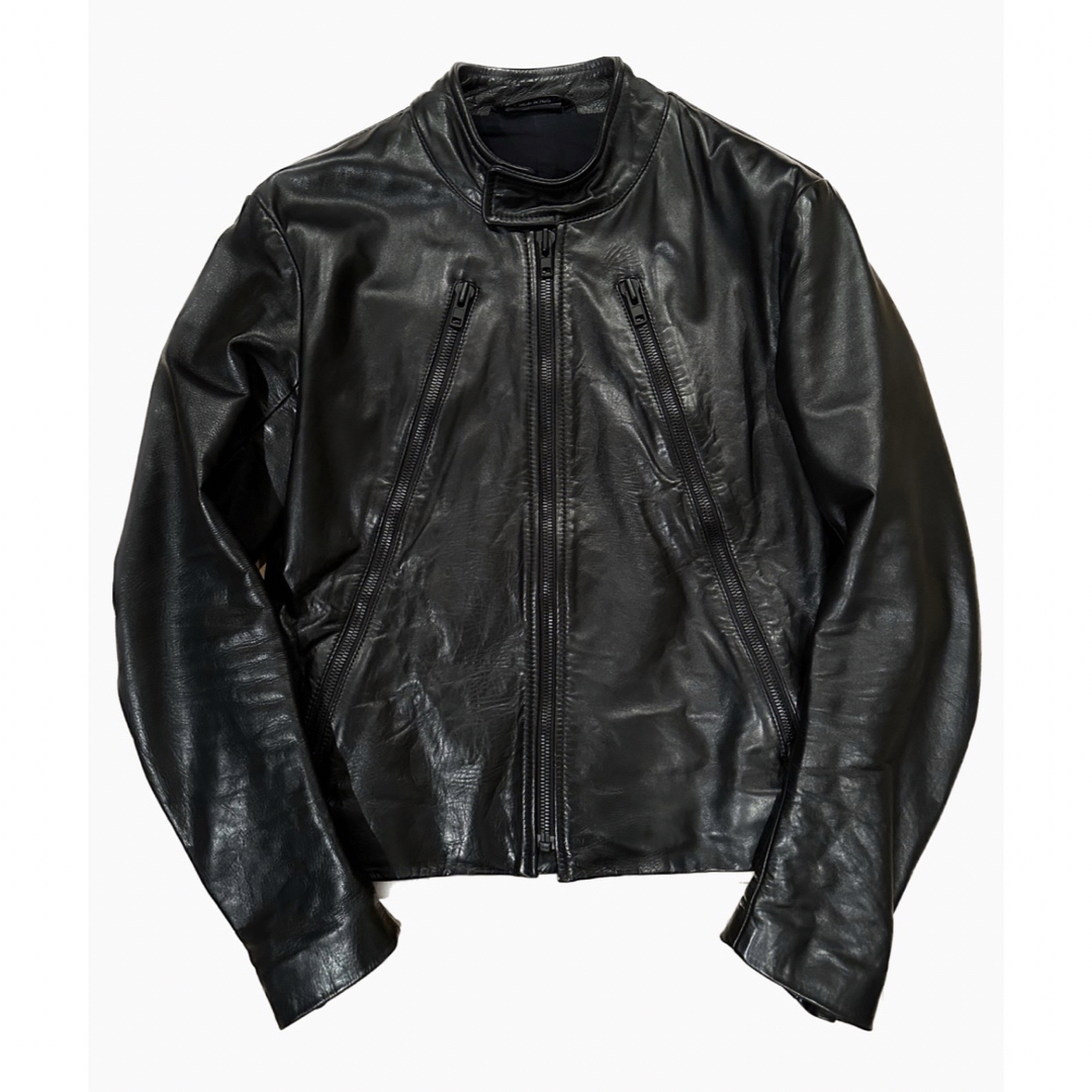 Maison Martin Margielaハの字ライダース ホースレザー44黒 | フリマアプリ ラクマ