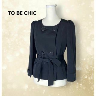 トゥービーシック(TO BE CHIC)の日本製/トゥービーシック/TO BE CHIC ノーカラージャケット　リボン(カットソー(長袖/七分))