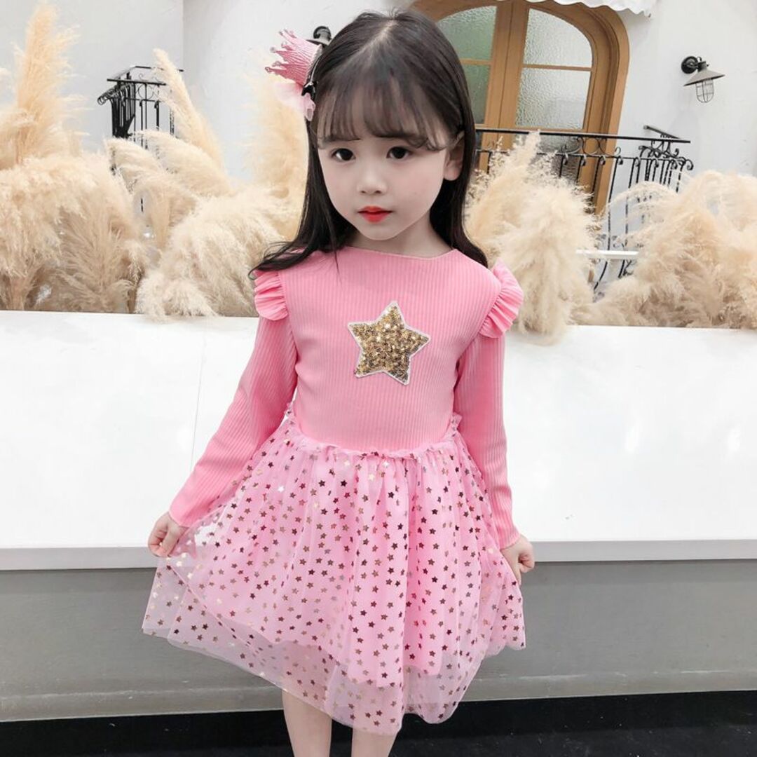 子供 ワンピース 春秋冬 120 キッズ/ベビー/マタニティのキッズ服女の子用(90cm~)(ワンピース)の商品写真