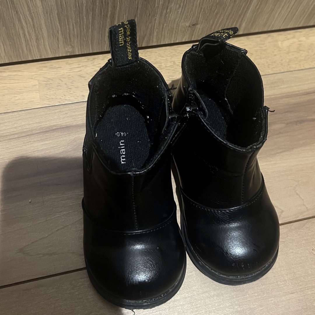 petit main(プティマイン)のレザーブーツ　14cm キッズ/ベビー/マタニティのベビー靴/シューズ(~14cm)(ブーツ)の商品写真