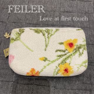 フェイラー(FEILER)のFEILER フェイラー Love at first touch ポーチ 花 白(ポーチ)