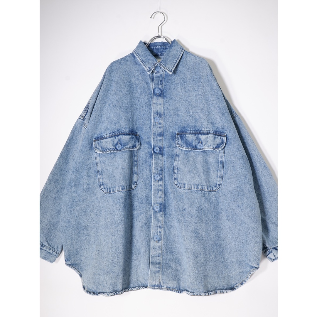 その他The Frankie Shopザフランキーショップ Dallas oversized denim shirtオーバーサイズ デニムシャツ【XXXS/XXS】【LSHA72995】