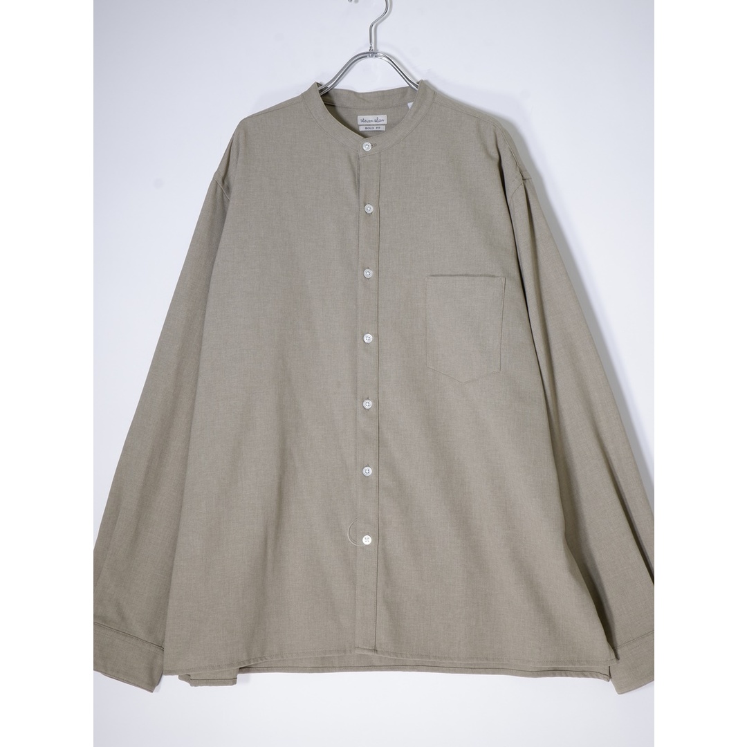 steven alan(スティーブンアラン)のスティーブンアランSTEVEN ALAN PE/MELANGE BOX BAND COLLAR SHIRT-BOLD/シャツ【XL】【MSHA73022】 メンズのトップス(その他)の商品写真