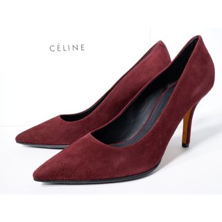 アパルトモンドゥーズィエムクラス(L'Appartement DEUXIEME CLASSE)のセリーヌCELINE L'Appartementアパルトモン購入スエード 8cmヒールポインテッドトゥ パンプス未使用品【36.5】【LFWA73026】(その他)