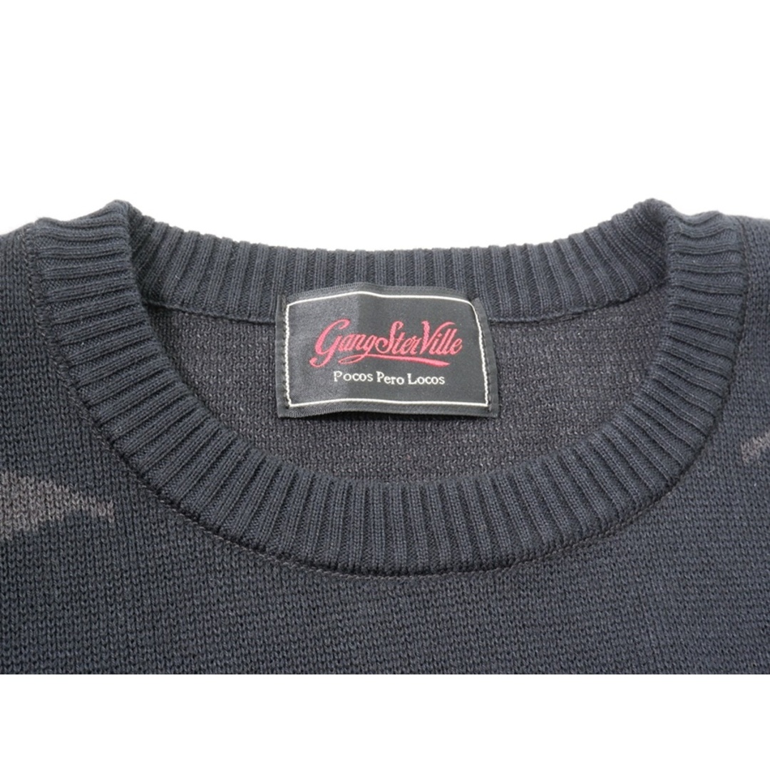 GANGSTERVILLEギャングスタービル 2022SS THE BATMAN SWEATERザ バットマン セーター コットンニット【L】【MKNA72982】ニット/セーター