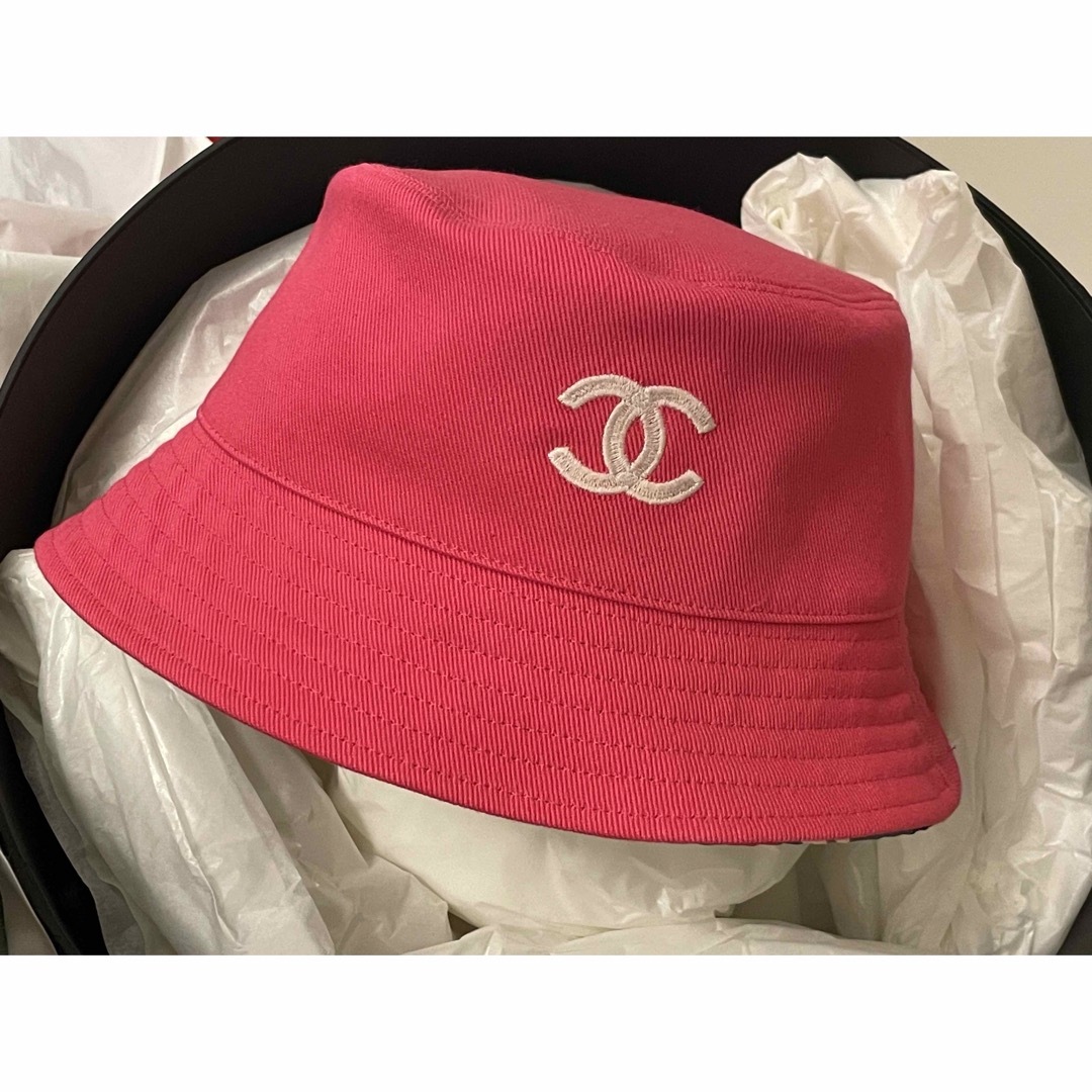 CHANEL シャネル　帽子　バケットハット　バケハ　ピンク　ココマーク　新品バケハ