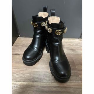 グッチ(Gucci)のGUCCI ビジュー ショートブーツ(ブーツ)