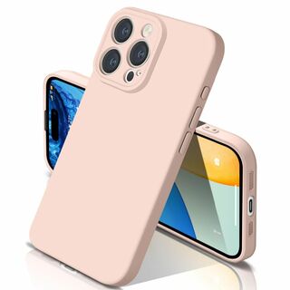 【色: ピンク】iphone15 Pro 用 ケース シリコン 耐衝撃 アイフォ(その他)