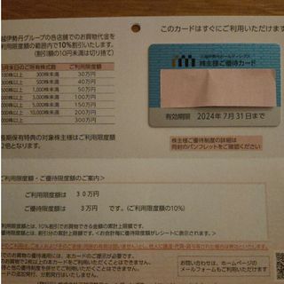 ミツコシ(三越)の三越伊勢丹 株主優待カード女性名義30万円(ショッピング)