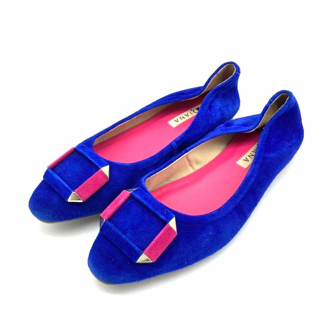 DIANA(ダイアナ)の✨️美品✨️ダイアナ 24cm スエード ブルー ピンク レディースの靴/シューズ(バレエシューズ)の商品写真