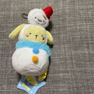 ポムポムプリン(ポムポムプリン)の2500円お値下げ中【新品タグつき】ポムポムプリン  雪だるまマスコット(キャラクターグッズ)