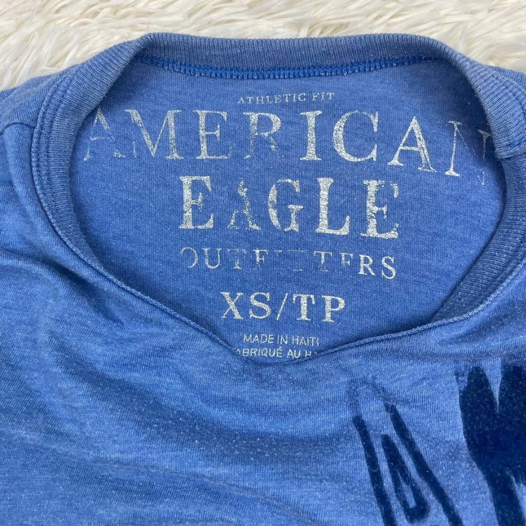 American Eagle(アメリカンイーグル)のレトロ風Ｔシャツ AMERICAN EAGLE アメリカン イーグル ブルー メンズのトップス(Tシャツ/カットソー(半袖/袖なし))の商品写真