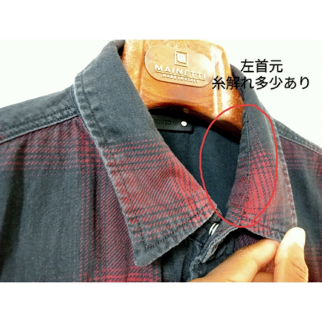 【マインデニム】ウエスタンチェックシャツ　レッド　サイズ1