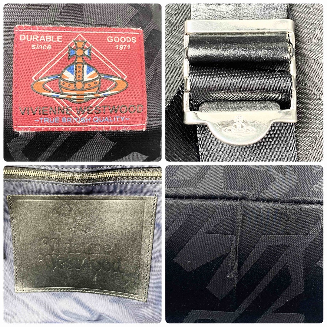 Vivienne Westwood(ヴィヴィアンウエストウッド)のヴィヴィアンウエストウッド　リュック　オーブ　スター　ナイロン×レザー　ブラック レディースのバッグ(リュック/バックパック)の商品写真