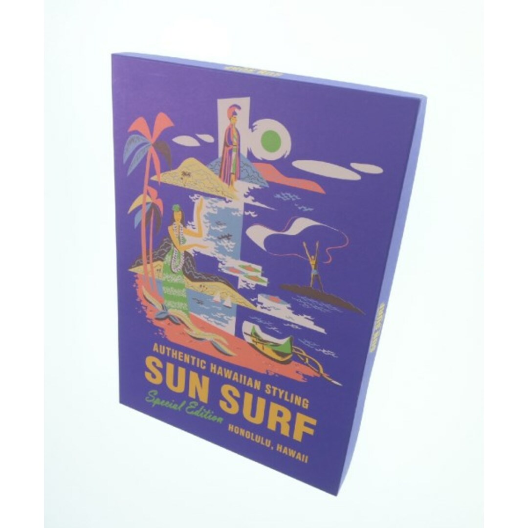 SUN SURF サン　サーフ カジュアルシャツ XL 黒x緑xオレンジ等