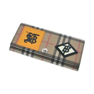 バーバリー(BURBERRY)のBURBERRY 財布・コインケース - ベージュx黒x赤等(チェック) 【古着】【中古】(折り財布)