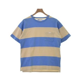 リー(Lee)のLee リー Tシャツ・カットソー M 青xベージュ(ボーダー) 【古着】【中古】(Tシャツ/カットソー(半袖/袖なし))