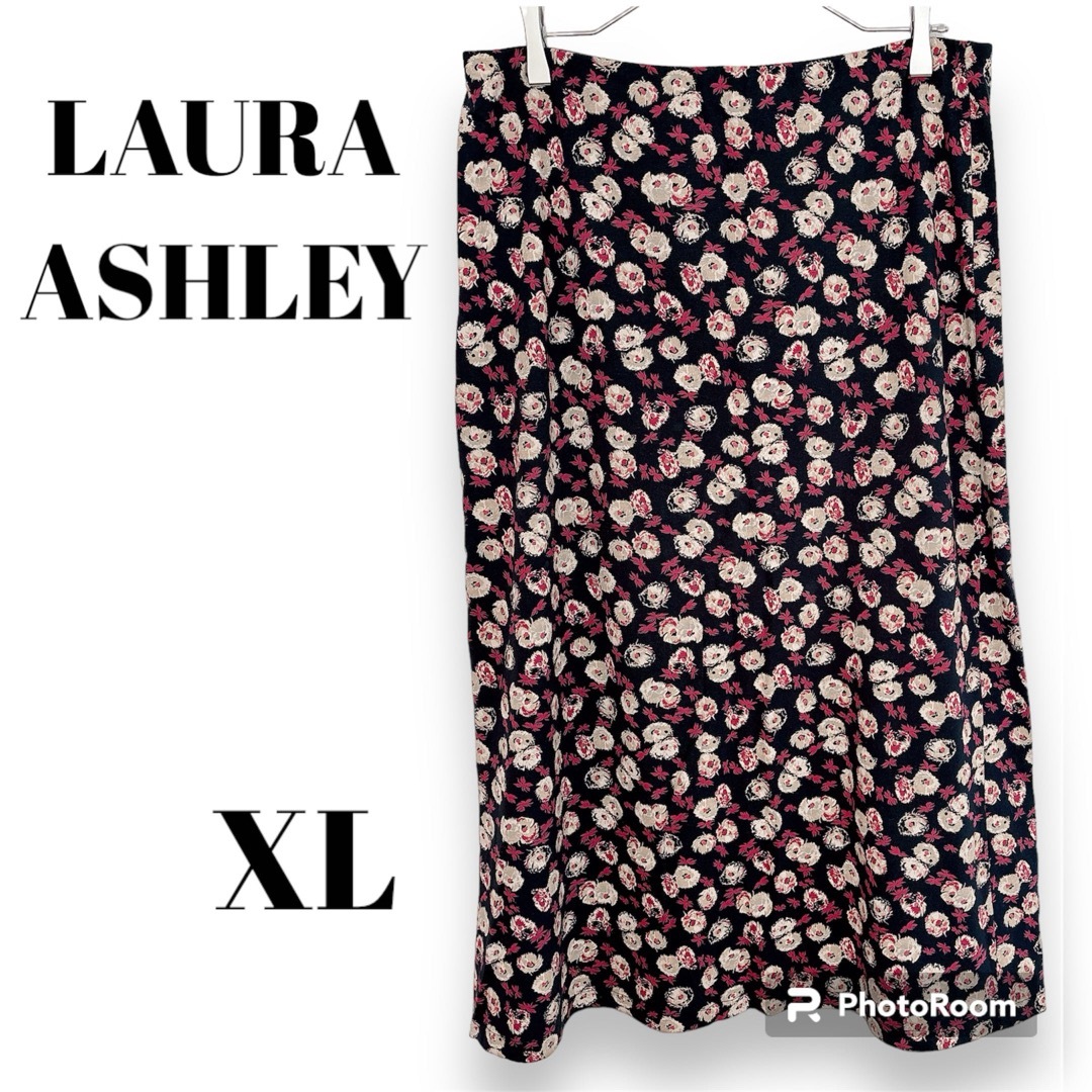 LAURA ASHLEY(ローラアシュレイ)のLAURA ASHLEY 花柄ロングスカート XL レディースのスカート(ロングスカート)の商品写真