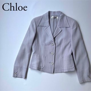 ミスクロエ(MISS CHLOE)の美品　Miss Chloe ミスクロエ　シングルジャケット　総柄　ラベンダー(テーラードジャケット)