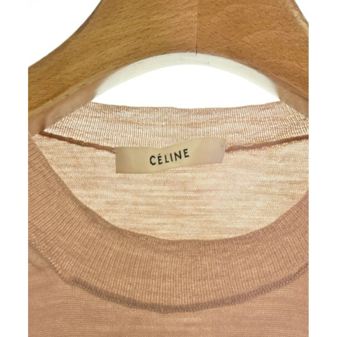 celine(セリーヌ)のCELINE セリーヌ ベスト/ノースリーブ XS ピンクベージュ 【古着】【中古】 レディースのトップス(ベスト/ジレ)の商品写真