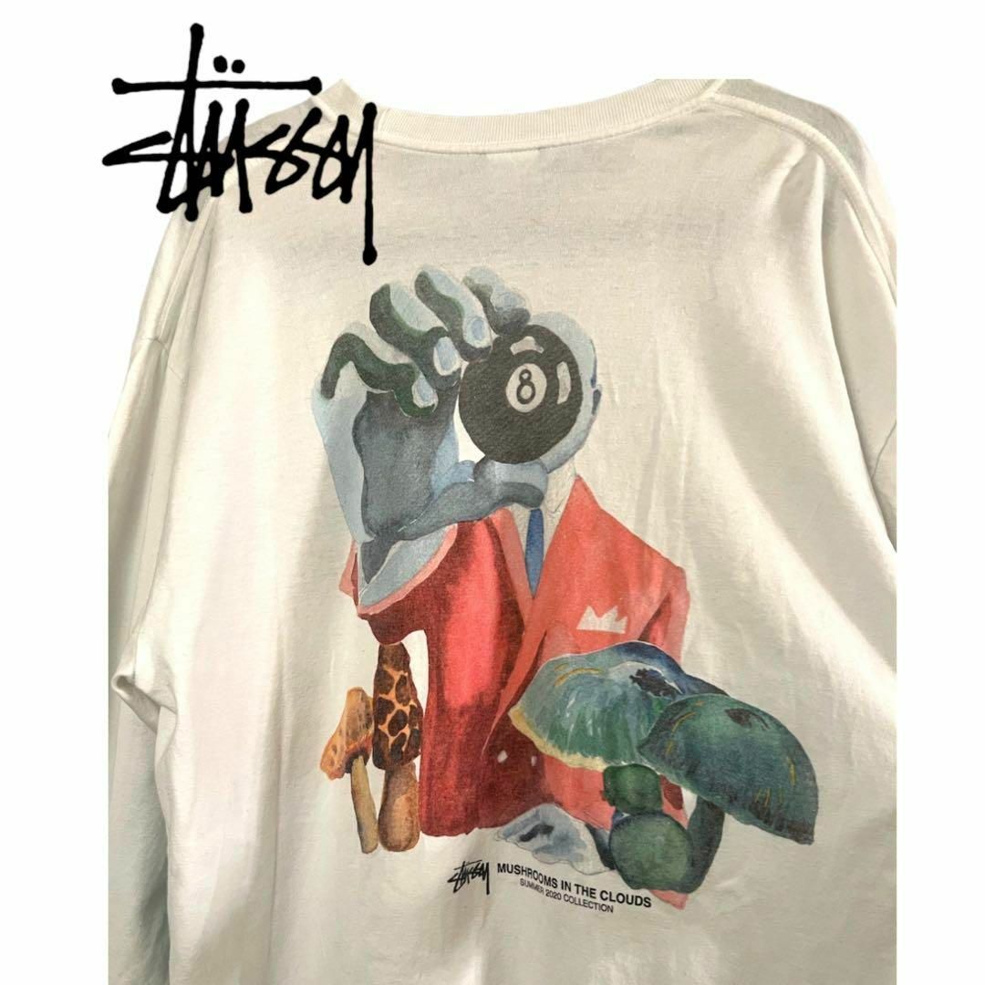 STUSSY 8ボール mushrooms Tシャツ 長袖　レア コラボロンTのサムネイル