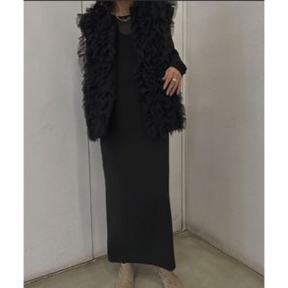 アメリヴィンテージ(Ameri VINTAGE)のI LINE TULLE VEST SET DRESS  Ameri(ロングワンピース/マキシワンピース)