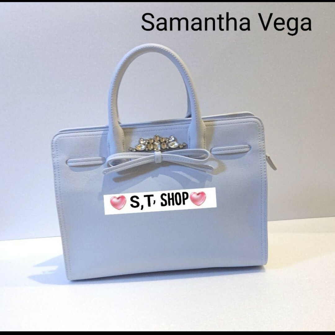 Samantha Vega ビジュー リボン トートバッグ